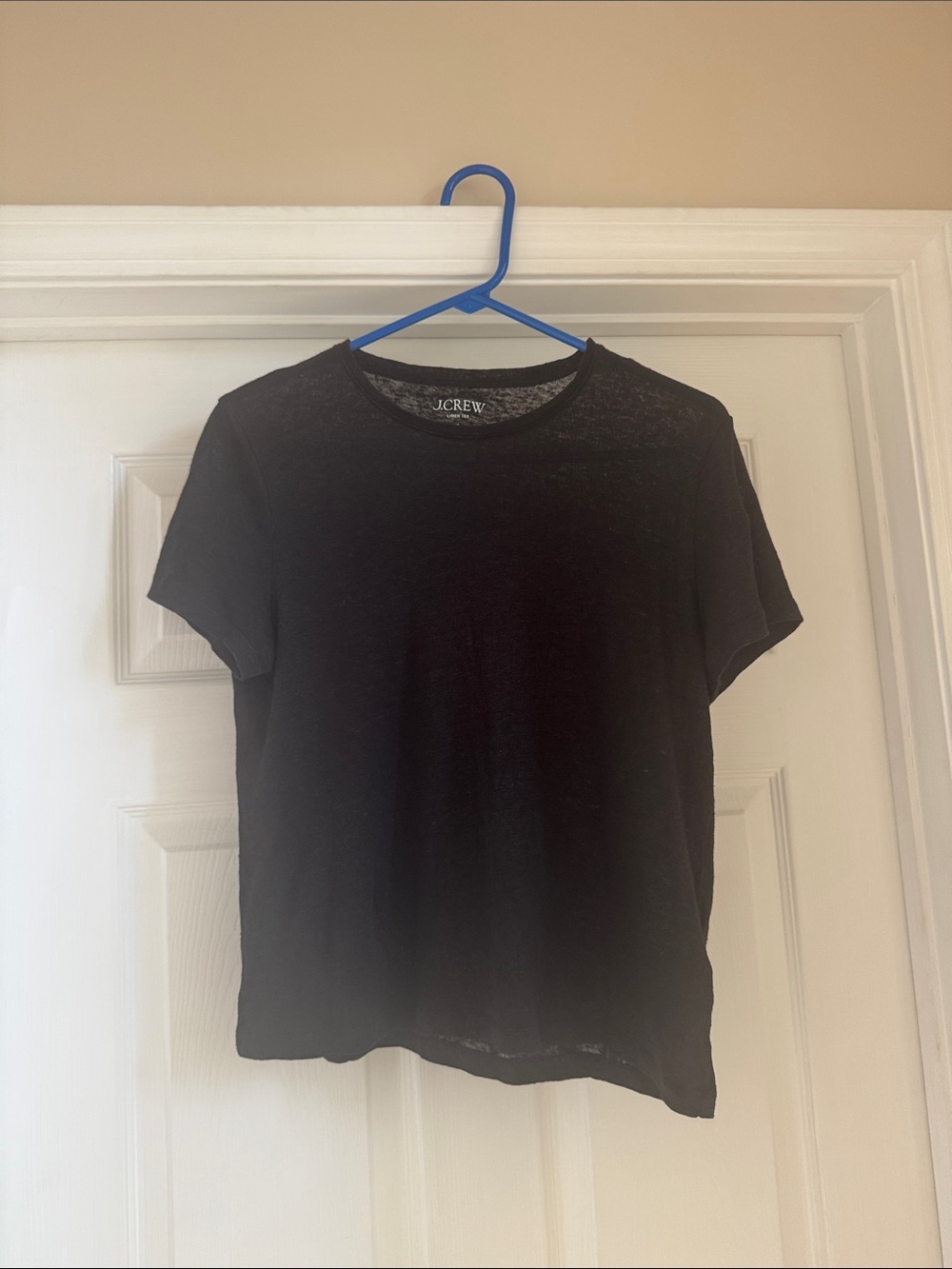 J. Crew Black Linen Crewneck Tee - Picture 2 of 5